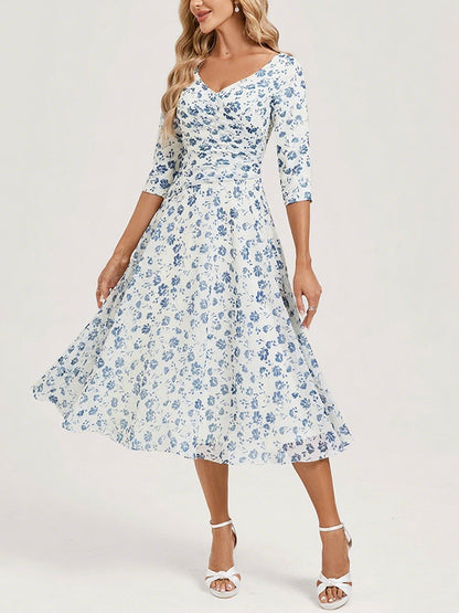 Temperament Short Elegant Chiffon Ladies Dress