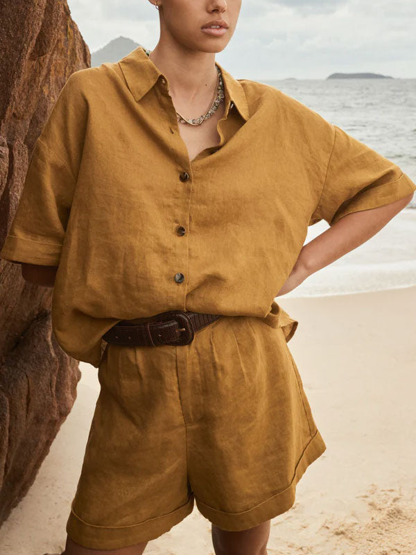 Shirt Shorts Temperament Ladies Suits