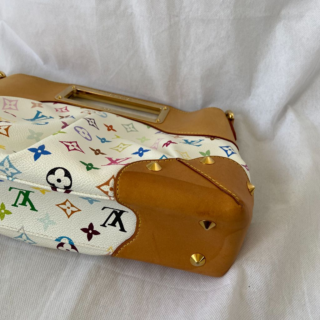 Louis Vuitton White Multicolor Monogram Canvas Judy MM Bag