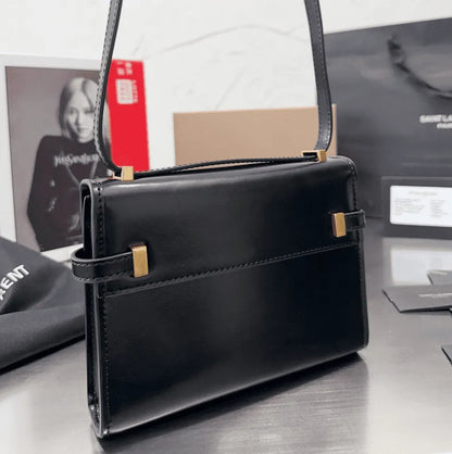 SAINT LAURENT MANHATTAN SMALL SHOULDER BAG IN BOX SAINT LAURENT LEATHER