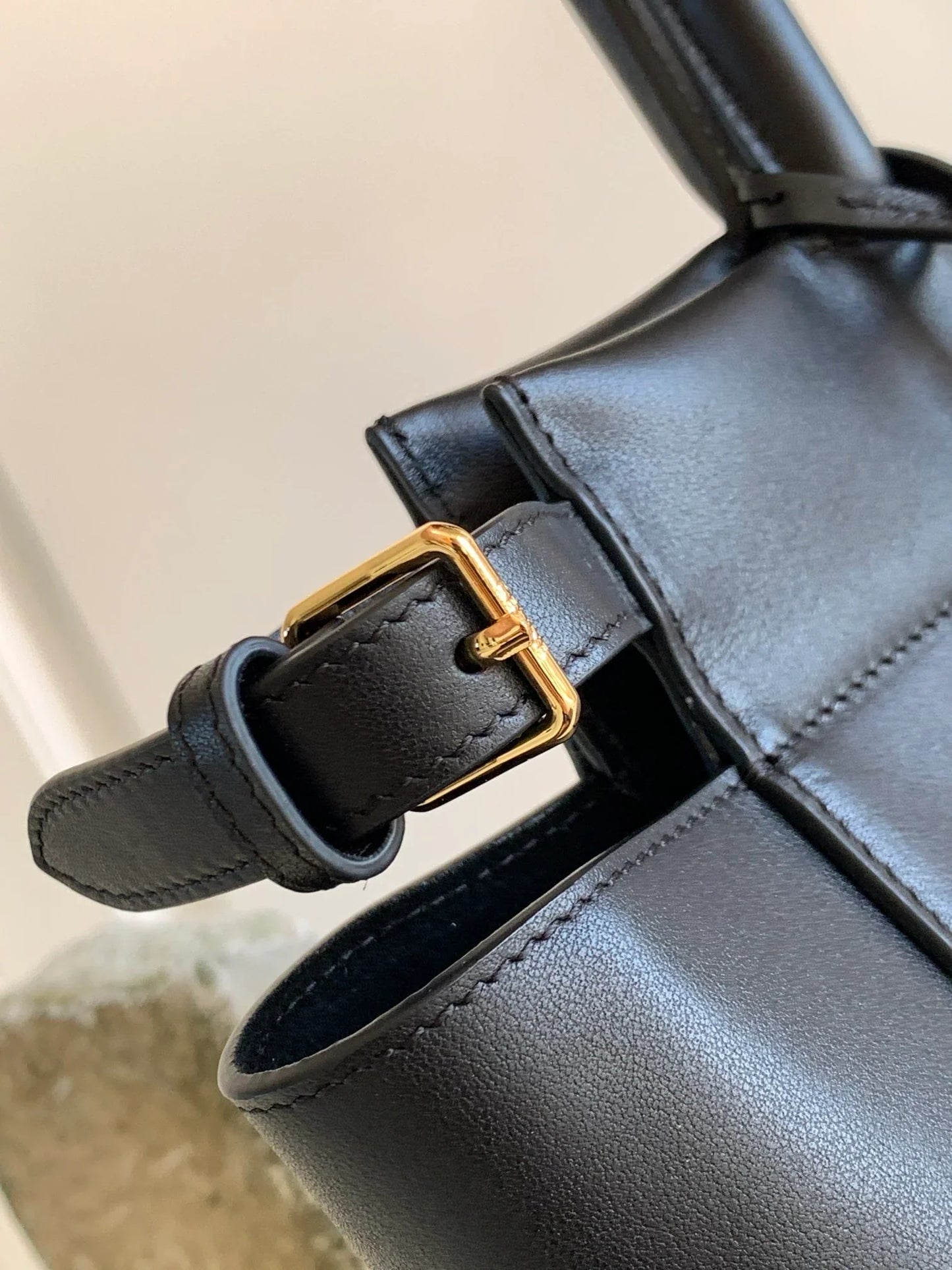 Celine Medium Cabas Bourgeoi black handbag