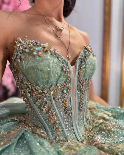 A line sage quinceanera dress for girls, birthday party dresses sweet 16 dresses     fg7485