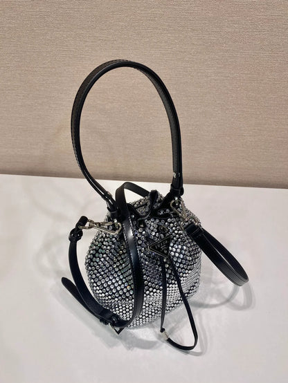 Prada Satin Mini-Bag With Crystals size 16 x 21 x 10 cm