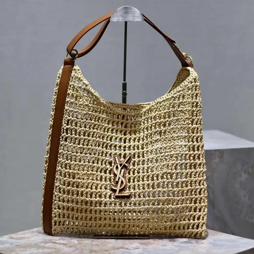 SAINT LAURENT YSL Raffia tote Bag