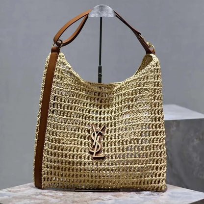 SAINT LAURENT YSL Raffia tote Bag