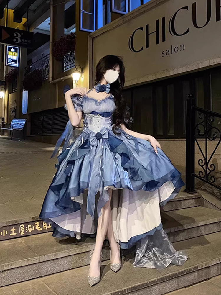 Sexy Ball Gown Off The Shoulder Half Sleeves 21st Birthday Dress Lolita Dress Birthday Outfits DP0213