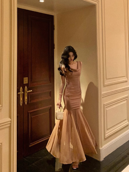 Vintage Mermaid Sleeveless 18th Birthday Dress Party Gown Birthday Outfits For Women DP0199