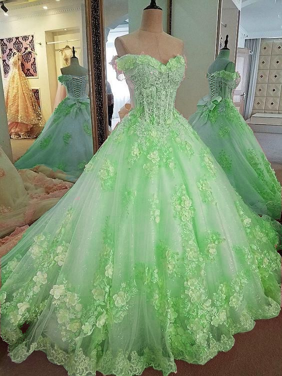 Sweet 16 Dresses Pink Lace Floral Prom Dresses Ball Gown Off The Shoulder Elegant Beaded Luxury Prom Gown        fg4334