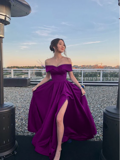 Off the shoulder royal blue prom dress    cg20344