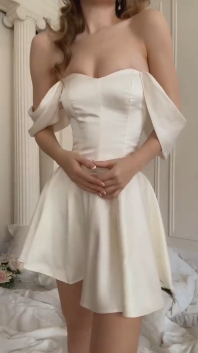 Off Shoulder Short Simple Party Dress Homecoming Dress     cg25653