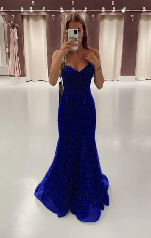 Green Long Mermaid Prom Dresses Formal Evening Gowns      fg3165