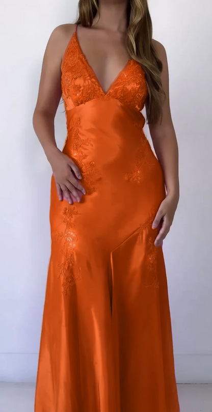 V neck Long Prom Dress Evening Dress      fg5162