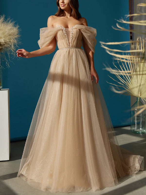 Tube Top Solid Color Mesh Maxi Dress