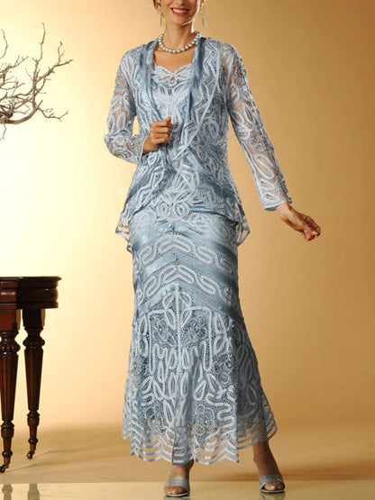 Party Rose Lace Ladies Skirt Set