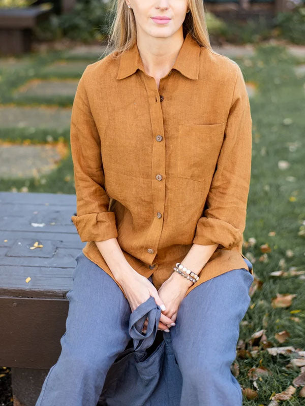 Daily Casual Solid Color Women's Shirt