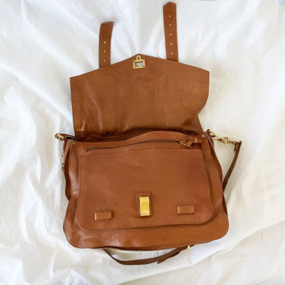 Proenza Schouler  Saddle Brown Leather Large PS1 Satchel Bag