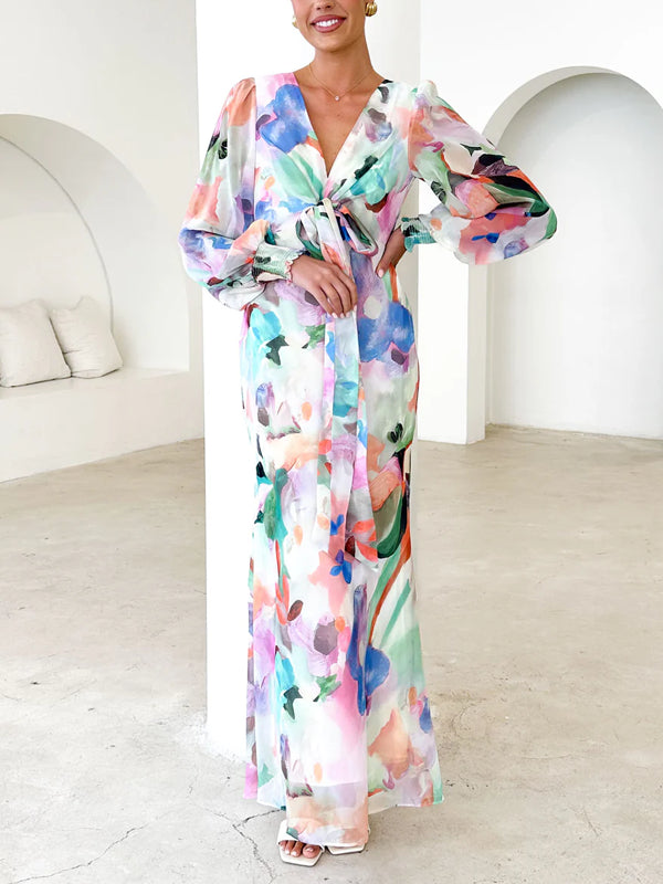 Mint Garden Camellia Maxi Dress