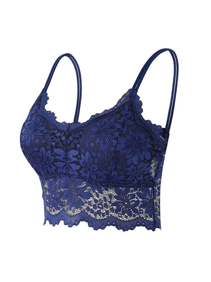 Anti-flight lace back halter bra