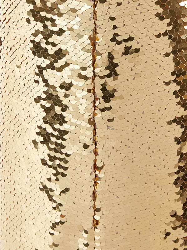 Sequined Straight Elegant Spaghetti Straps Women's Gown