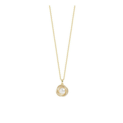 Light luxury diamond pearl pendant high-end women's necklace