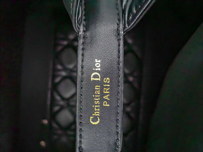 Medium Dior Toujours Bag Black Macrocannage Calfskin