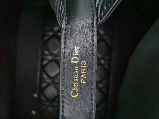 Medium Dior Toujours Bag Black Macrocannage Calfskin