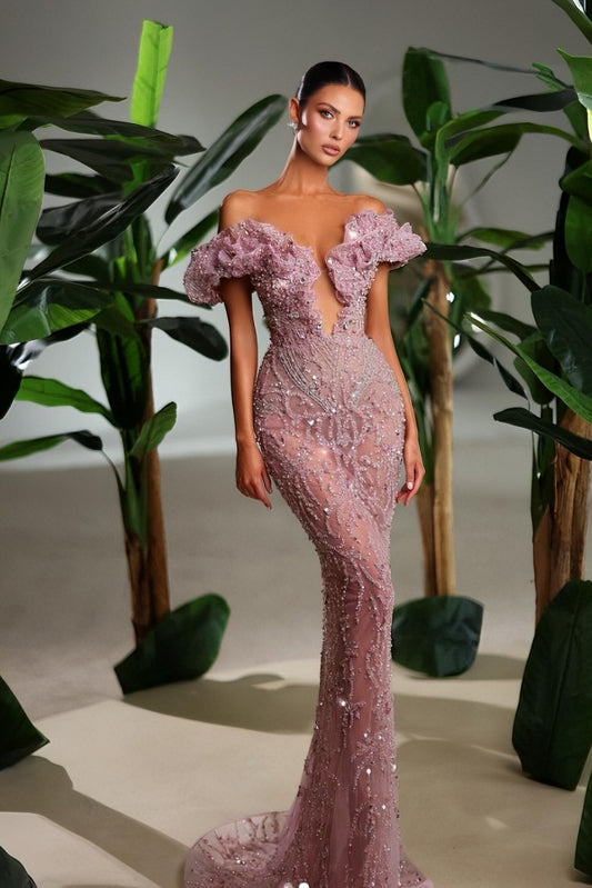 loveedsTM-One-shoulder sequined dress-vx