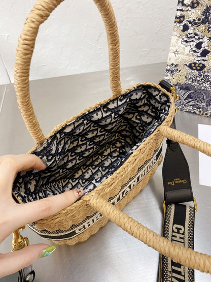 DIOR WICKER BUCKET BAG