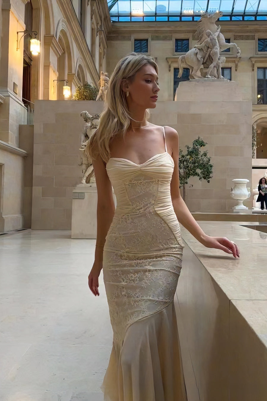 loveedsTM-Lace stitching slimming hot girl fish dress