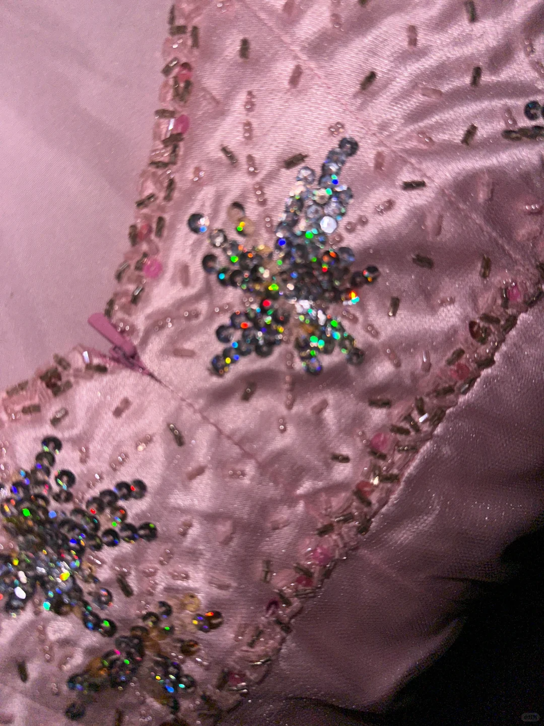 Pink One Shoulder Fashion Sparkling Elegant Beaded Long Tulle Ball Gown Evening Dress  gh4387