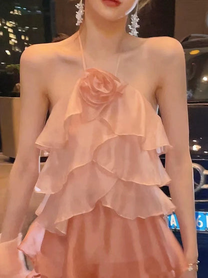 A Line Halter Short Evening Dress Cocktail Dresses Short Birthday Party Dress   fg7885