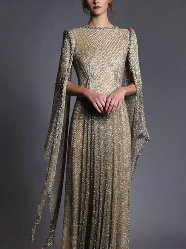 Elegant Wedding with Irregular Sleeves Women's Dress