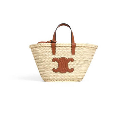 TEEN CELINE CLASSIC PANIER in Palm leaves and Calfskin