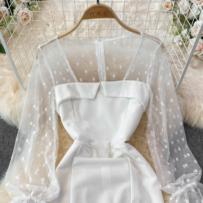 Sexy Long Sleeve Short Dress Fashion Dress  10914