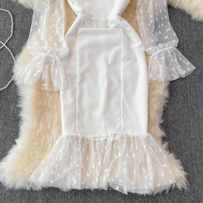 Sexy Long Sleeve Short Dress Fashion Dress  10914