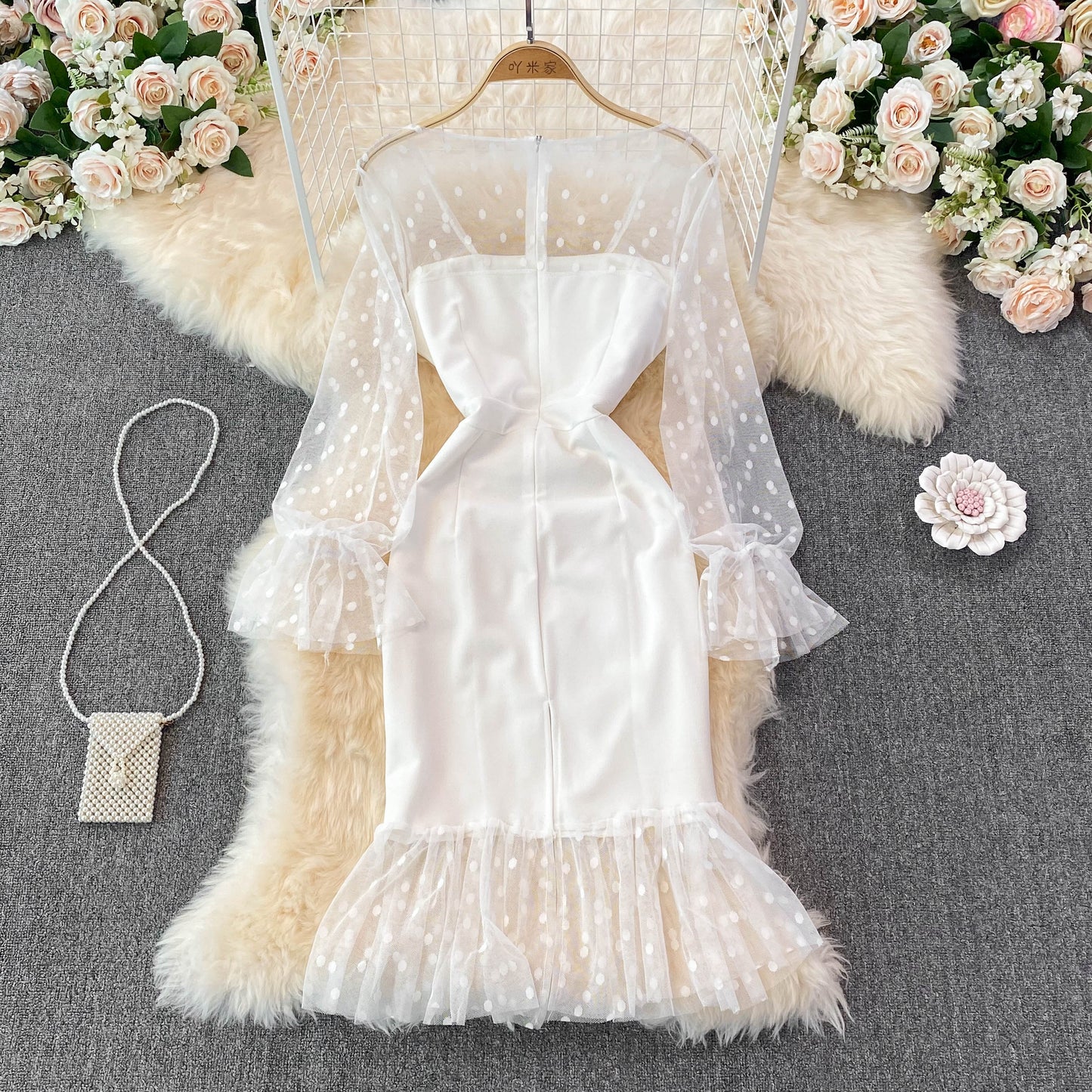 Sexy Long Sleeve Short Dress Fashion Dress  10914