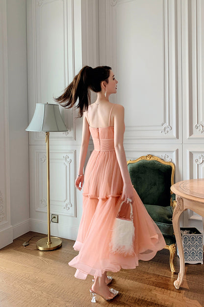 Cute Tulle Spaghetti Straps Homecoming Dresses, Short Prom Dresses