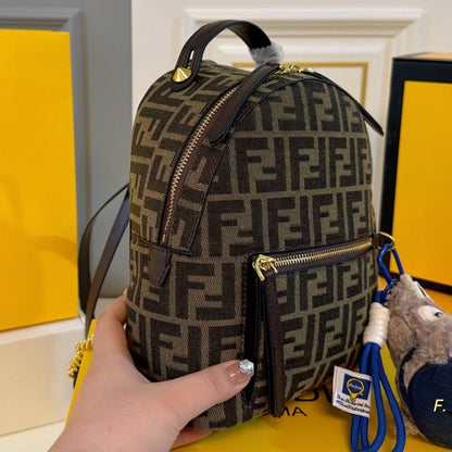 FENDI MINI BACKPACK BROWN 22CM 8BZ038A5TLF13VK