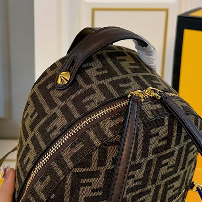 FENDI MINI BACKPACK BROWN 22CM 8BZ038A5TLF13VK
