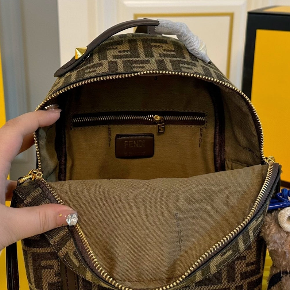 FENDI MINI BACKPACK BROWN 22CM 8BZ038A5TLF13VK