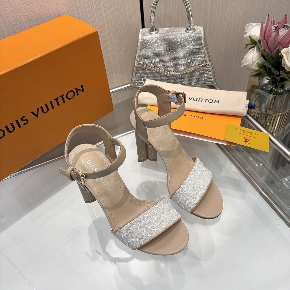 LOUIS VUITTON SILHOUETTE SANDAL BEIGE 1AHNSB