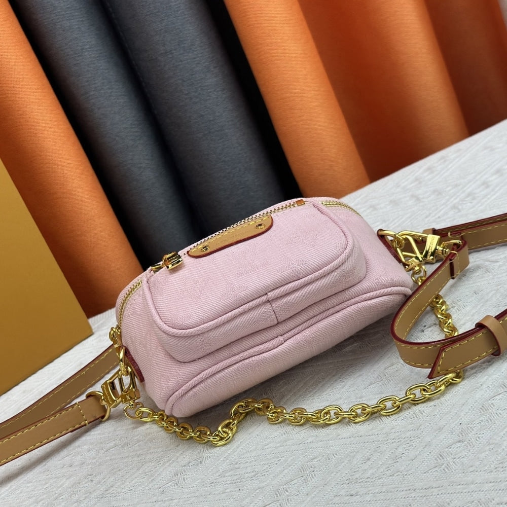 LOUIS VUITTON MINI BUMBAG WASHED PINK 17CM