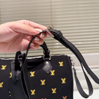 LOUIS VUITTON SPEEDY 40 BANDOULIÈRE BLACK 40CM M14136