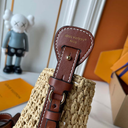 LOUIS VUITTON ALL IN BB RAFFIA BROWN 18CM M14217