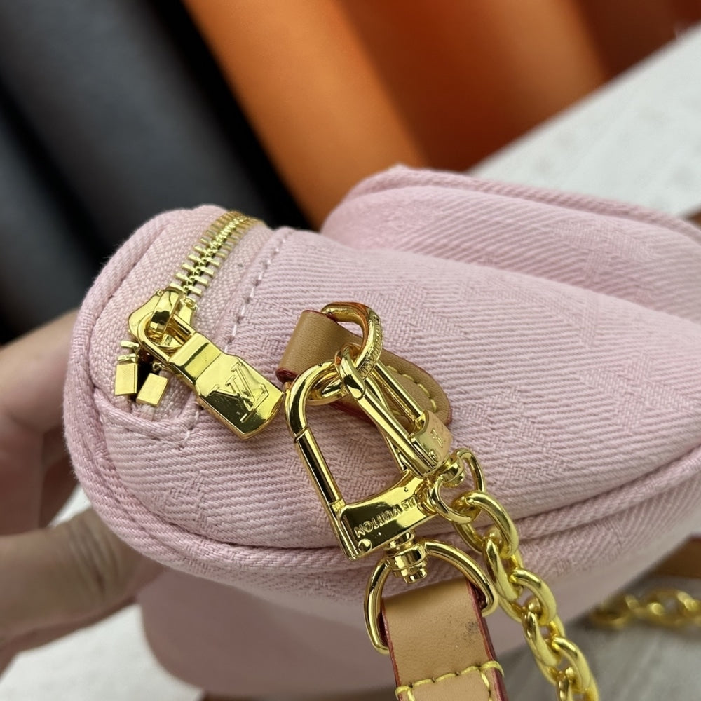 LOUIS VUITTON MINI BUMBAG WASHED PINK 17CM