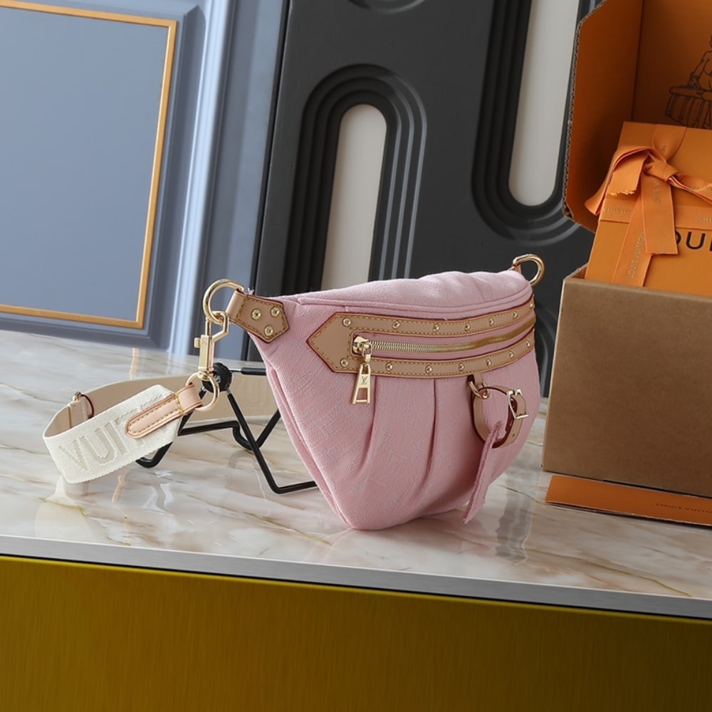 LOUIS VUITTON BUMBAG HIGH RISE WASHED PINK 38CM