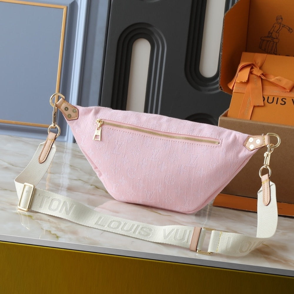 LOUIS VUITTON BUMBAG HIGH RISE WASHED PINK 38CM