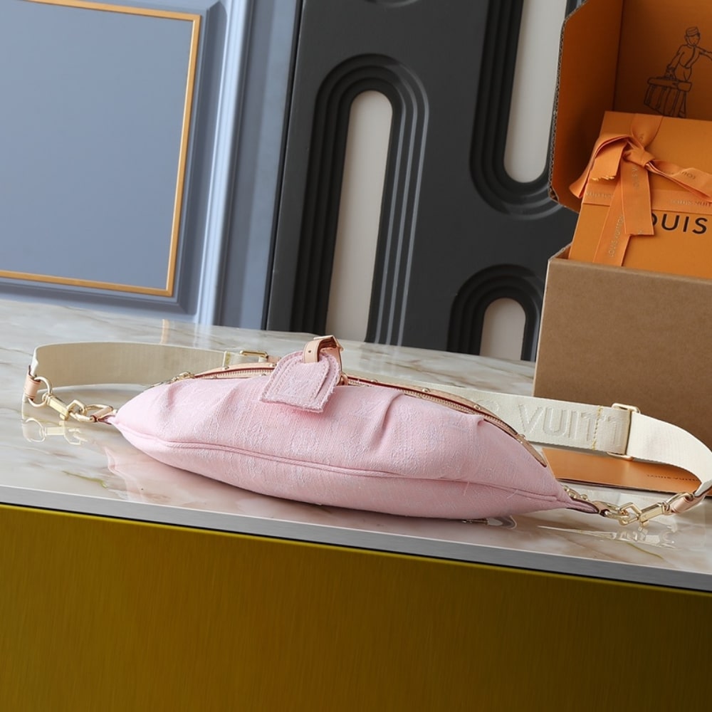 LOUIS VUITTON BUMBAG HIGH RISE WASHED PINK 38CM