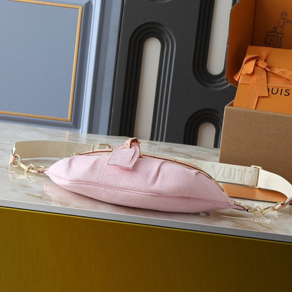 LOUIS VUITTON BUMBAG HIGH RISE WASHED PINK 38CM