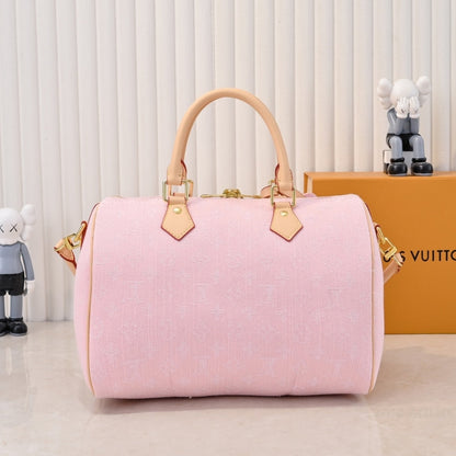 LOUIS VUITTON SPEEDY SOFT 30 WASHED PINK 30CM